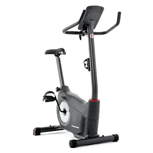 Schwinn 510U Bicicleta Estática Vertical Silenciosa con Resistencia Magnética, 13 Programas, Soporte Tablet y Pantalla LCD
