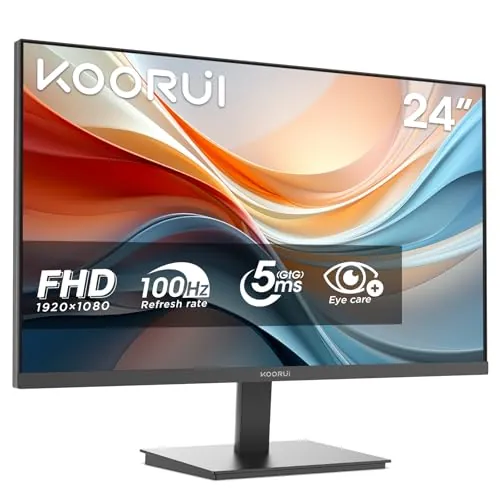 KOORUI Monitor Oficina 24 Pulgadas VA FHD 100Hz Eye Care Pantalla E2412F