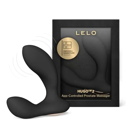 LELO HUGO 2 Masajeador de Próstata con Aplicación, Bluetooth y 10 Modos de Placer, Juguetes Sexuales (Black)