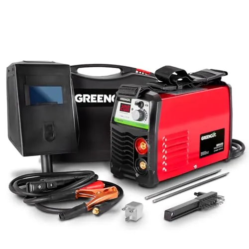 GREENCUT MMA200 Soldador Inverter eléctrico Potencia 25A 220-240V Tecnología IGBT Electrodos de 2.5-3.2mm Accesorios incluidos.