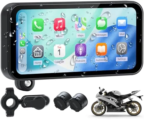Wonsidary W622 6,25" Pantalla Moto CarPlay con IP67 Impermeable,TPMS