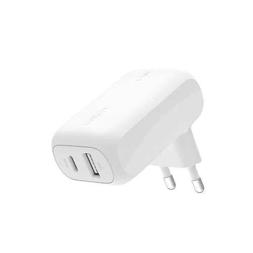 Belkin BoostCharge Cargador de Pared Doble 42W con Puerto USB-C y USB-A