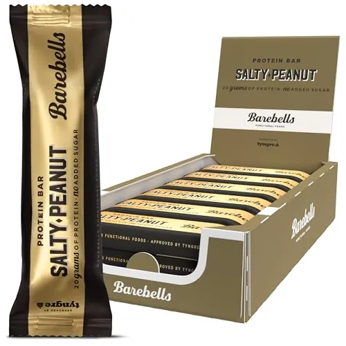 Barebells - Barritas Proteína - 20g Protein x Bar - Baja en azúcar y Calorías - Sin Aceite de Palma - Salty Peanut (12 Barritas x 55g)
