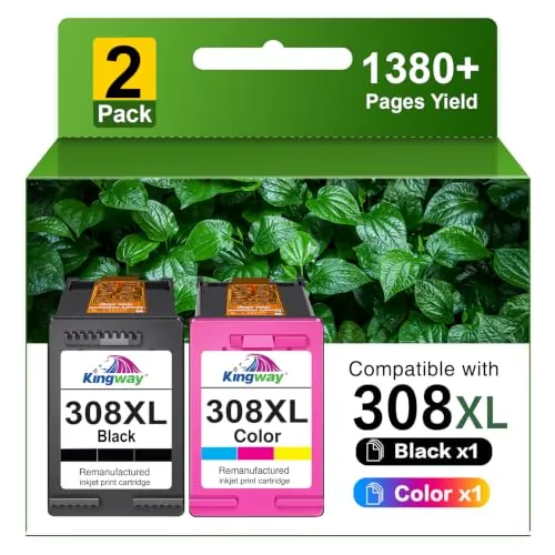 Cartuchos de tinta 308 XL compatibles con cartucho HP 308 negro y color para tinta 308XL para HP Envy 6120e 6132e 6520e 6100e 6532e 6110e 6122e 6130e 6155e Deskjet 2920 2910 2922 4320