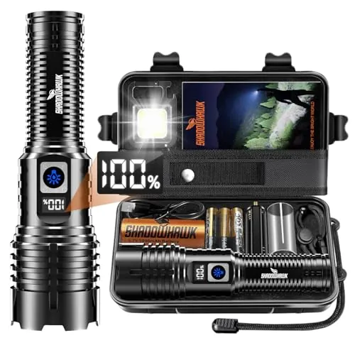 Shadowhawk Linterna LED Alta Potencia Recargable 1.000.000 Lúmenes