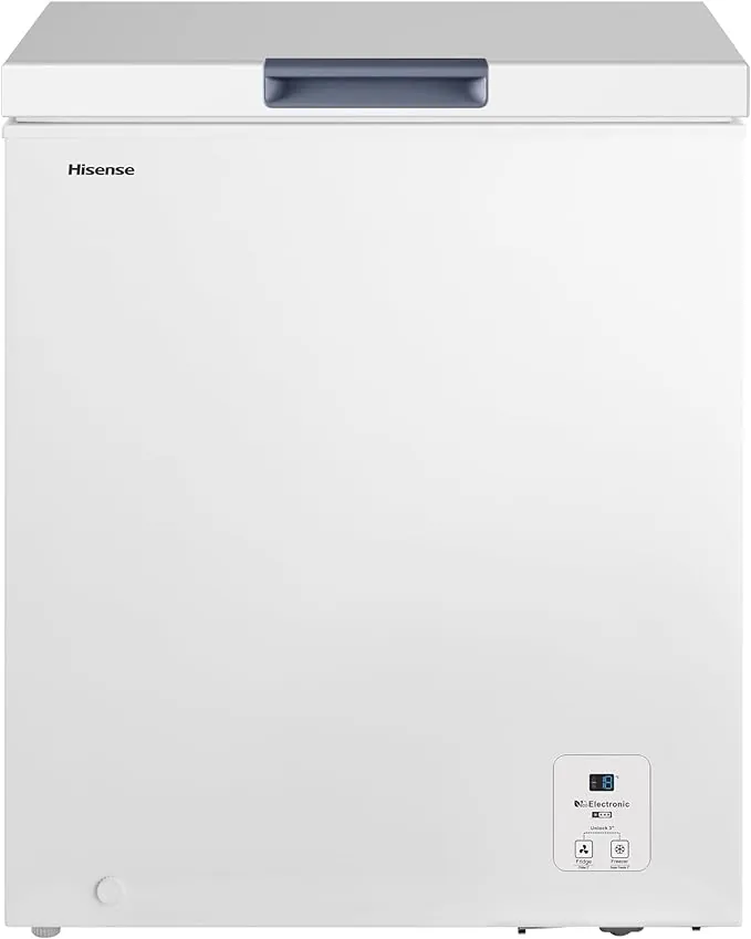 Hisense FT184D4AWYE - Arcón Congelador Horizontal, Cesta con Asa, Control Electrónico de Temperatura, con 142 L de Capacidad Neta, Silencioso 40 dBA, Color Blanco