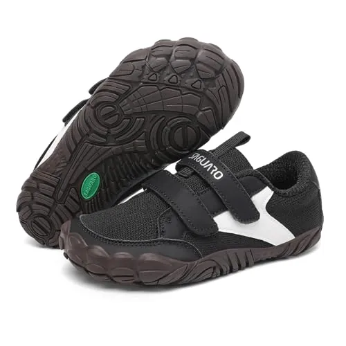 SAGUARO Zapatillas Barefoot Niños, Minimalistas Puntera Ancha, Negro, 33 EU