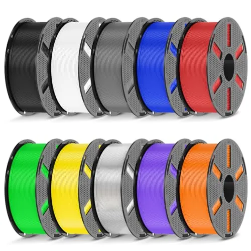 JAYO Multicolor PETG Filamento Set B 1.75mm 11kg 10-Pack, Alta Tenacidad