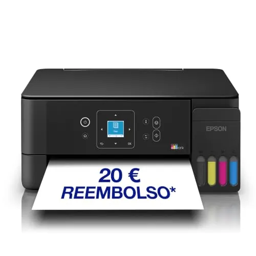 Epson EcoTank ET-2922 | para hogares dinámicos | Wi-Fi | A4 | Impresión, Copia, escaneado | Pantalla LCD | Compatible con AirPrint | Compacta | Incluye hasta 3 años de Tinta
