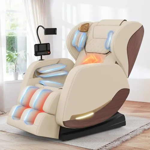 sillón masaje reclinable de cuerpo completo con 14 rodillos de masaje