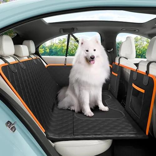 Pecute Funda Perros Coche, Protector Asiento Trasero con Suelo Rígido