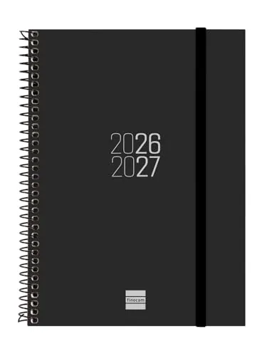 Finocam Espir Agenda Curso 2026 2027 Semanal | Negro · Español