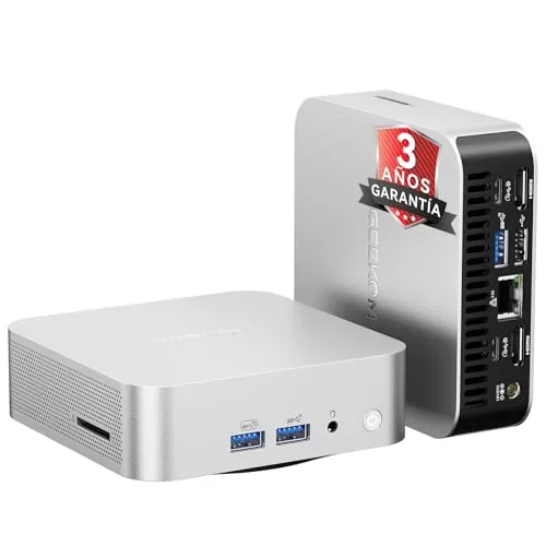 GEEKOM A5 Pro Mini PC con AMD Ryzen 5 7430U, 16 GB RAM (DDR Ampliable, No LPDDR Bloqueada), 512 GB SSD NVMe PCIe 4.0 |Gráficos AMD Radeon |Windows 11 Pro |USB4|Salida 8K UHD|Quad Display|para Negocios