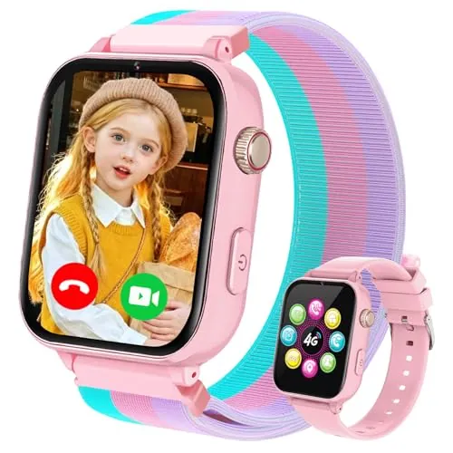 PTHTECHUS Reloj Inteligente Niño, Smartwatch Niños con GPS y Llamadas 4G
