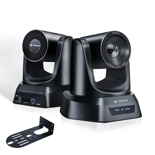 TONGVEO Cámara HDMI PTZ Zoom óptico 20X, transmisión en Vivo de la Iglesia USB 1080P 60 fps cámara para Servicios de adoración Conferencia en línea, Funciona con Zoom fácil de configurar