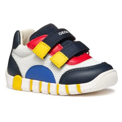 Geox - B IUPIDOO Boy C, Zapatillas Bebé - Joven, White/Navy,