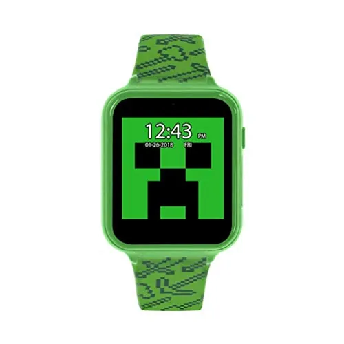 Minecraft Reloj Inteligente con cámara MIN4045ARG Verde Correa, Verde, Moderno