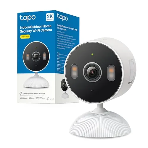 Tapo C113-Cámara vigilancia WiFi Interior/Exterior, 2K, detección IA, Color