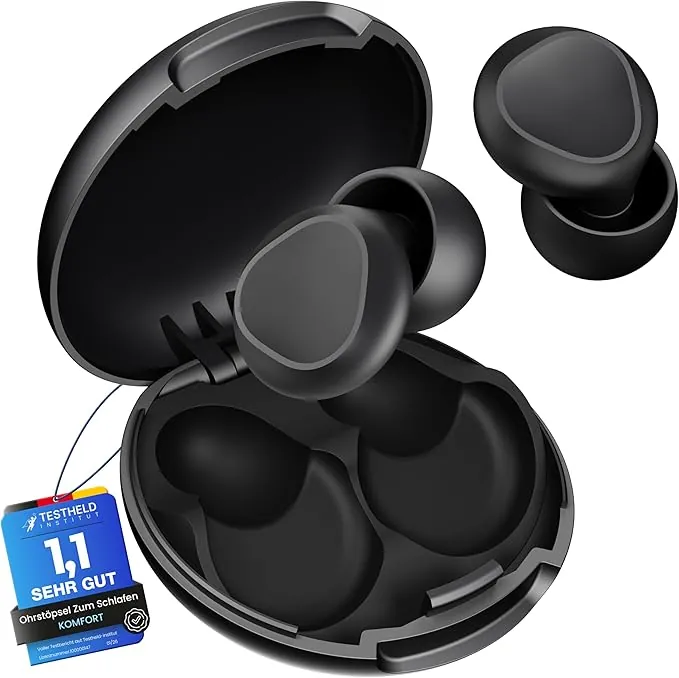 Tapones Oídos Ruido Dormir - Aislamiento acústico de nivel profesional 35dB | Tecnología SkinFit™ | Duerme como un bebé | Para viajes y conciertos | 4 tallas (XS/S/M/L)