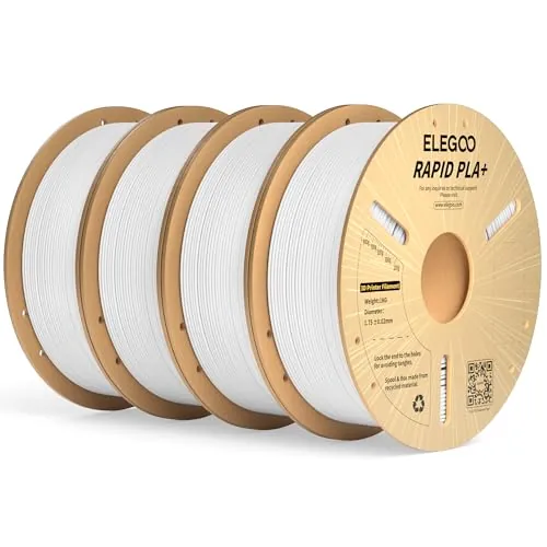 ELEGOO Filamento PLA+ de Alta Velocidad 1.75 4KG Blanco