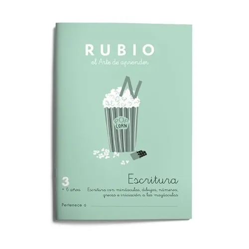 3 Escritura RUBIO | Escritura con minúsculas e iniciación a las mayúsculas | + 6 años