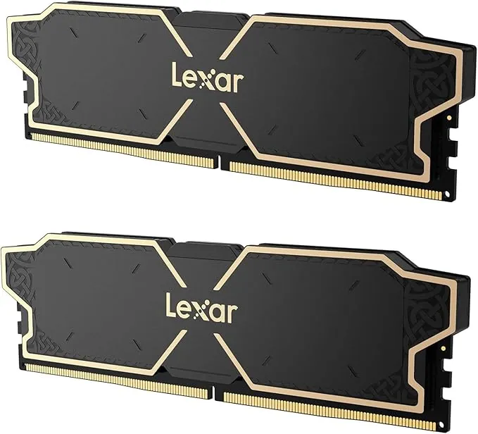 Lexar OC Memoria RAM DDR5 32GB Kit (2x16GB) 6000 MHz CL36, DRAM 288-Pin UDIMM PC Memoria DDR5 para Computadora Juegos Alto Rendimiento Compatible con Intel XMP 3.0/AMD Expo, AI, CL36-40-40-96, 1.4V