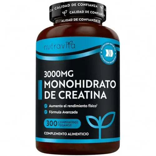Nutravita Creatina Monohidratada 3000mg - 300 Comprimidos Veganos