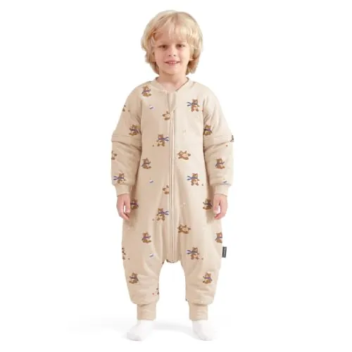 Mosebears Saco de dormir bebé 2.5 TOG, algodón,(Brown,3-4 años)