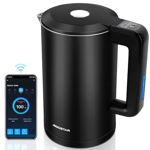 Aigostar Hervidor de Agua Eléctrico con Regulador de Temperatura (40-100°C)