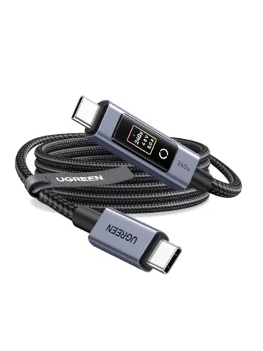 UGREEN Nexode Cable USB C PD 3.1 240W con Pantalla LED Digital (2M)