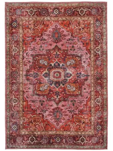 RugVista Georgia Oriental Alfombra, 200 x 300 cm, Rojo/Rosa