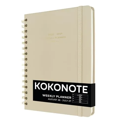 Kokonote Agenda 2026 2027 Semana Vista A5 Misty Gray