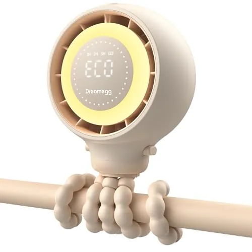 Dreamegg Ventilador Carrito Bebe, Clip 360° Desmontable, USB-C, 4000mAh