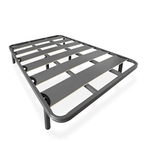 amuéblate online - Somier Reforzado de Láminas Anchas, Anti - Ruido, Estructura 40x30 mm con Juego de Patas Roscadas, Fuerte y Resistente 135x190