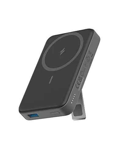 Anker 633 Batería Externa Magnética, 10000 mAh Power Bank Inalámbrico Plegable, Compatible con iPhone 16 Pro Max/15/14/13/12 Series y más