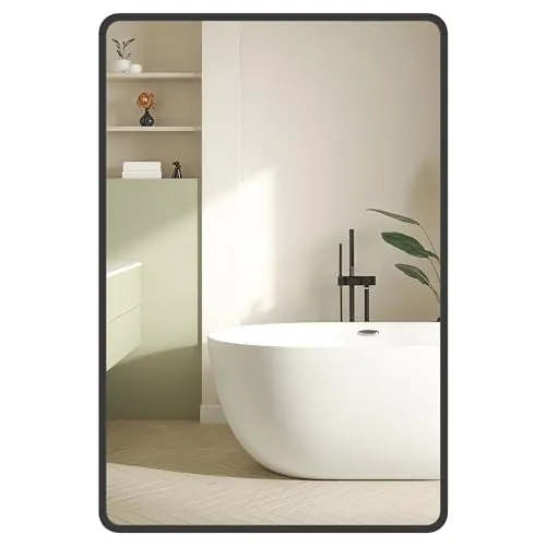 SONGMICS Espejo Colgante, 91 x 61 cm, Vidrio Templado
