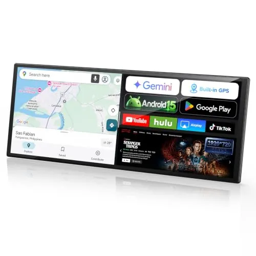 LAMTTO 11″ Pantalla CarPlay Coche Android 15 con Google-Play y Gemini AI