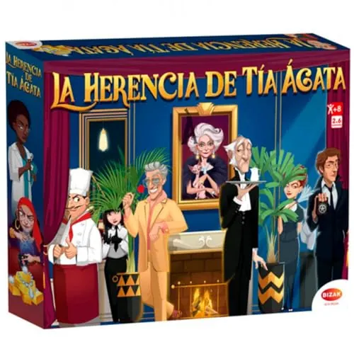 Bizak Juego La Herencia de la Tia Agata, Utiliza Todo tu ingenio y sé estratega para Eliminar a los adversarios en una Mansion Llena de trampas, para Toda Familia (62855053)