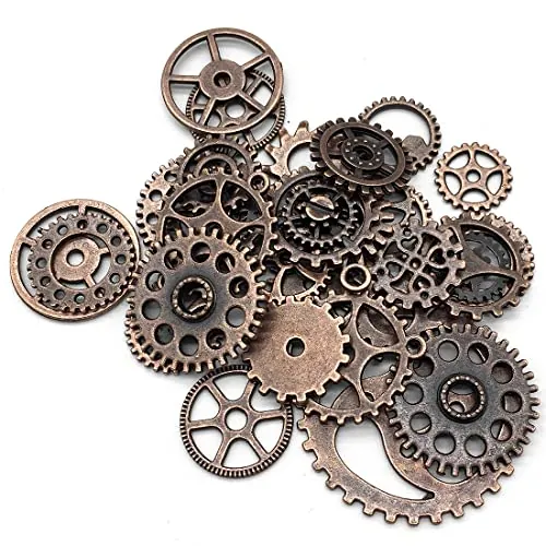Zeayebsr 40g Steampunk Gears Vintage Steampunk Gears Set Colgante de metal para la elaboración de joyas