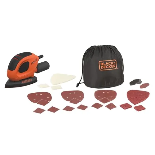 BLACK+DECKER Lijadora de detalles Mouse compacta 55 W, BEW230BCA-QS