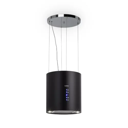 Klarstein Campana Isla Cocina, Extractor para Islas, Campana Isla Techo Flujo Aire 522m³/h, Extractora Diseño Candelabro, Extractor Humos Cocina con Filtros de Carbón Activo