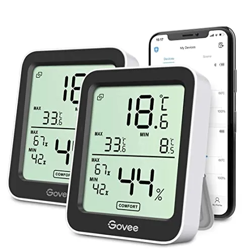 Govee Termómetro Higrómetro Digital Bluetooth, 2 Unidades