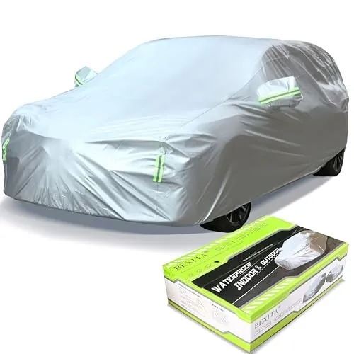 BEXITA Funda para Coche de Impermeable Funda de Coche Exterior A Prueba de Polvo A Prueba de Viento A Prueba de Nieve Protección UV para SUV Longitud (hasta 510cm)