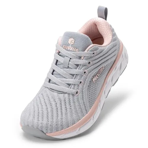 FitVille Zapatillas Mujer Anchas para Caminar y Running Rosa grisáceo 36 EU