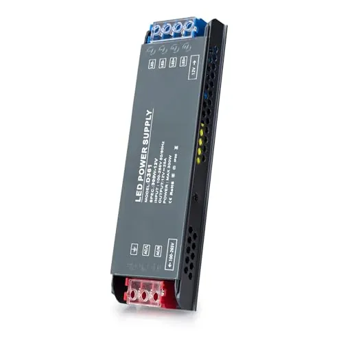 Transformador 220v a 12v 300W 25A LED Driver,BRIMETI Ultra Fino Fuente de Alimentación 220V a 12V DC Driver de Bajo Tensión Controlador LED Voltaje Constante