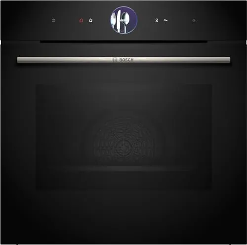 Bosch - Horno Multifunción con Vapor Añadido, 60 cm, Serie 8, Electrónica TFT TouchControl Plus, AirFry, Home Connect, Negro, HRG7361B1