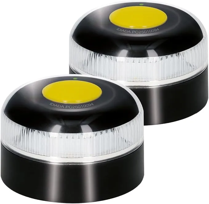 PMK GRUPO | Baliza V16 Conectada Homologada 2026 | Datos incluidos (hasta 12/2038) | Luz Emergencia LED 360º 1 km | Geolocalización GPS + SIM incluida | Conexión a DGT 3.0 | Sin App ni Suscripciones