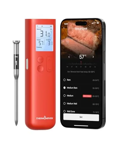 ThermoMaven G1 Termómetro para Carne Inalámbrico con Pantalla Inteligente