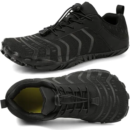 Zapatillas Minimalistas Barefoot Hombre Mujer Zapatos Descalzos Zero Drop Zapatillas de Trail Running Ligeras Cómodas Zapatos de Agua Gym Playa Deportes Senderismo Transpirable Yoga(Negro 39EU)