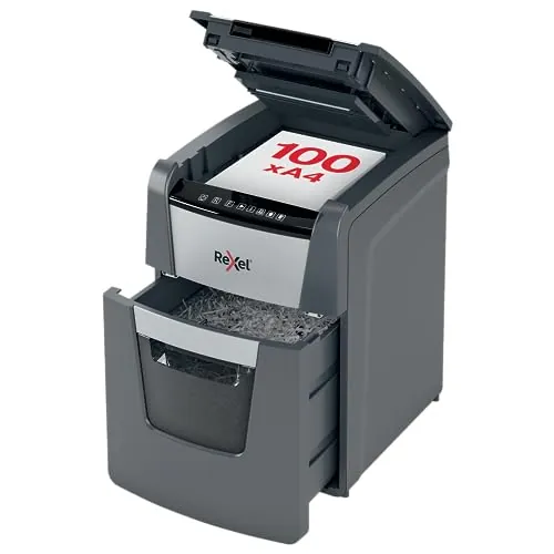 Rexel 2020100MEU – Destructora Optimum AutoFeed 100M P5 100 Hojas 34L